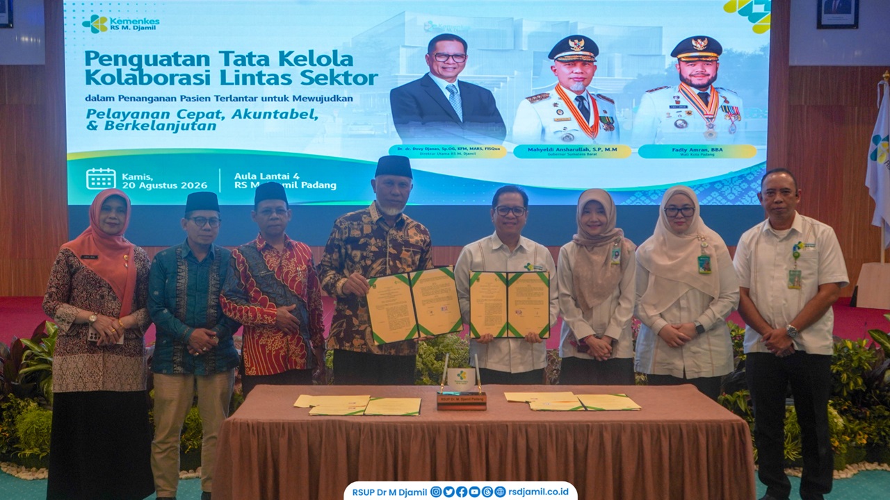 RS M Djamil Gandeng Pemprov Sumbar Pemko Padang dan BAZNAS Tangani Pasien Terlantar