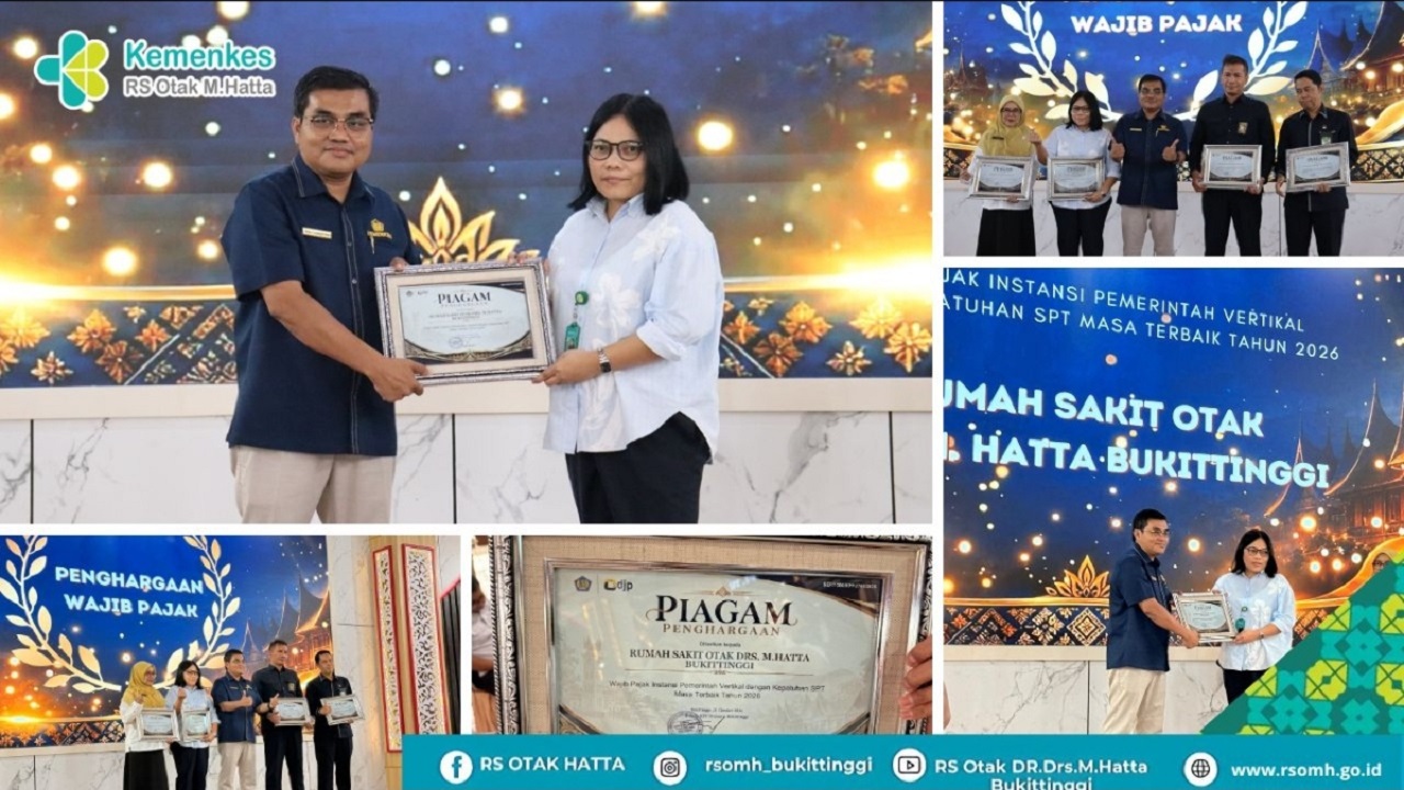 RSOMH Bukittinggi Raih Penghargaan Kepatuhan SPT Masa Terbaik Tahun 2026