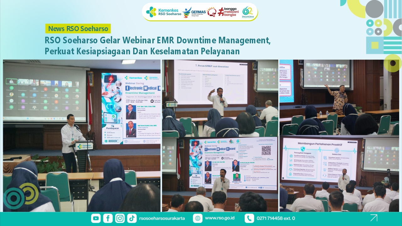 RSO Soeharso Gelar Webinar Emr Downtime Management Perkuat Kesiapsiagaan dan Keselamatan Pelayanan