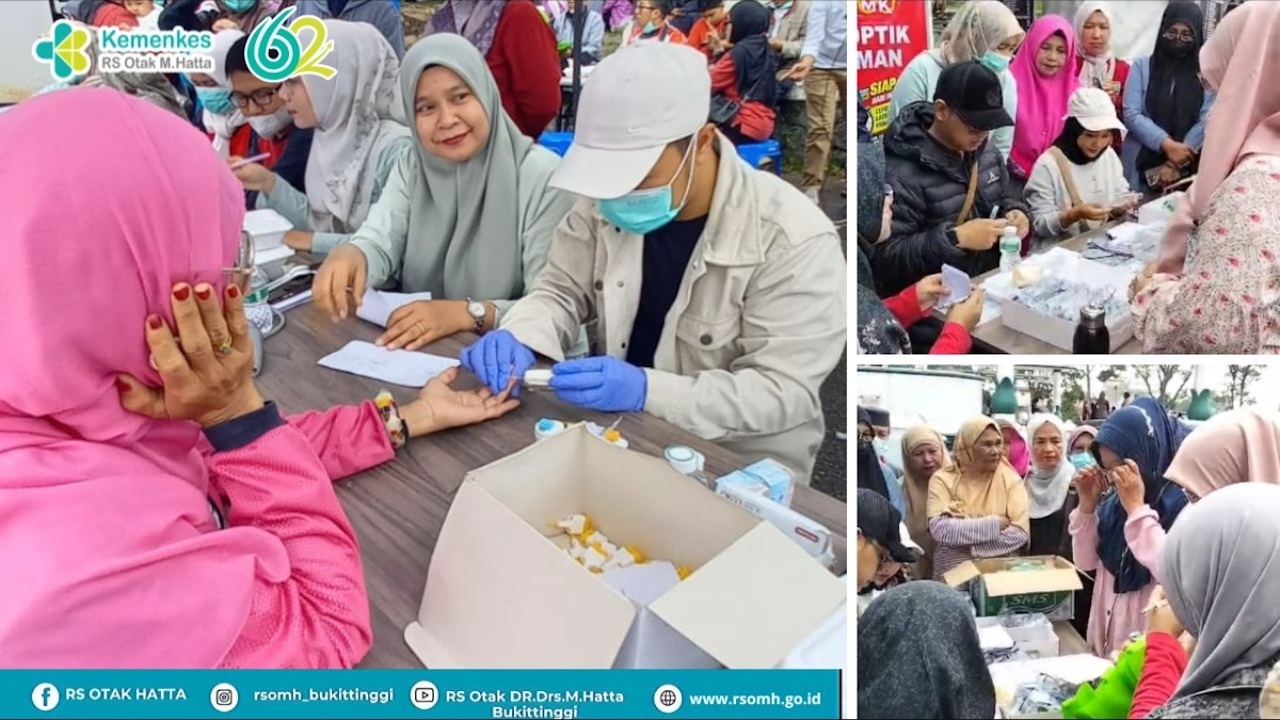 300 Kacamata Baca Gratis Warnai Penutupan Minggu Gratis RSOMH Bukittinggi dalam Semarak HKN ke 62