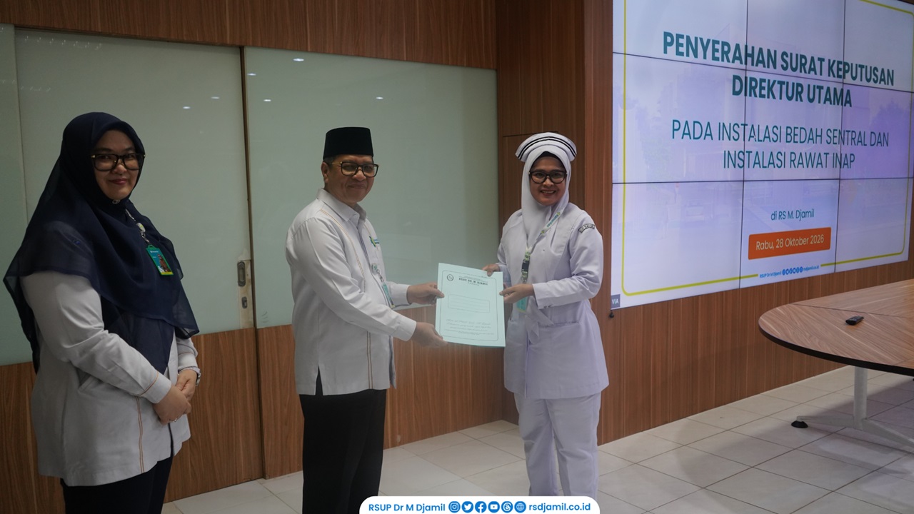 RS M Djamil Lakukan Penyegaran Organisasi untuk Tingkatkan Mutu Pelayanan