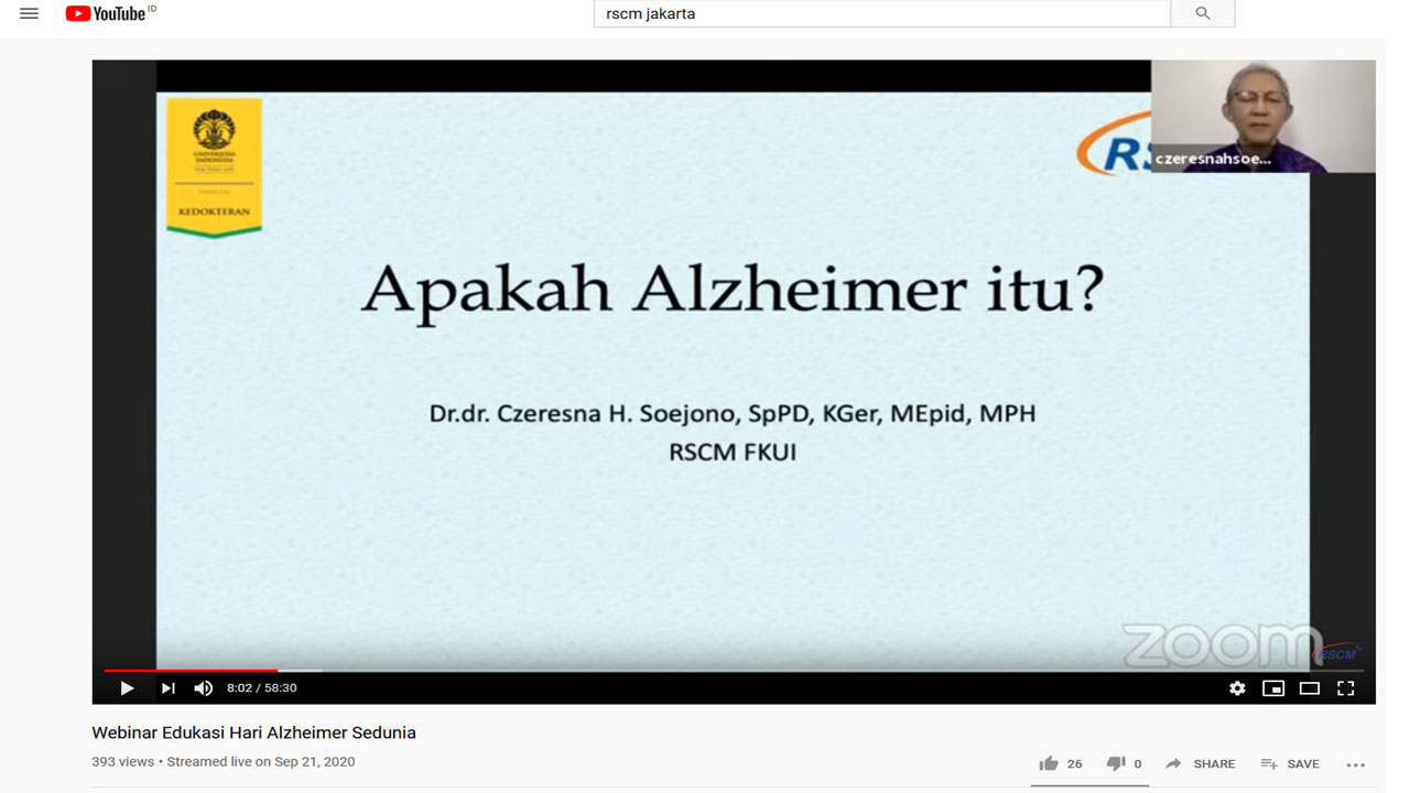 Edukasi Hari Alzheimer Sedunia 2020