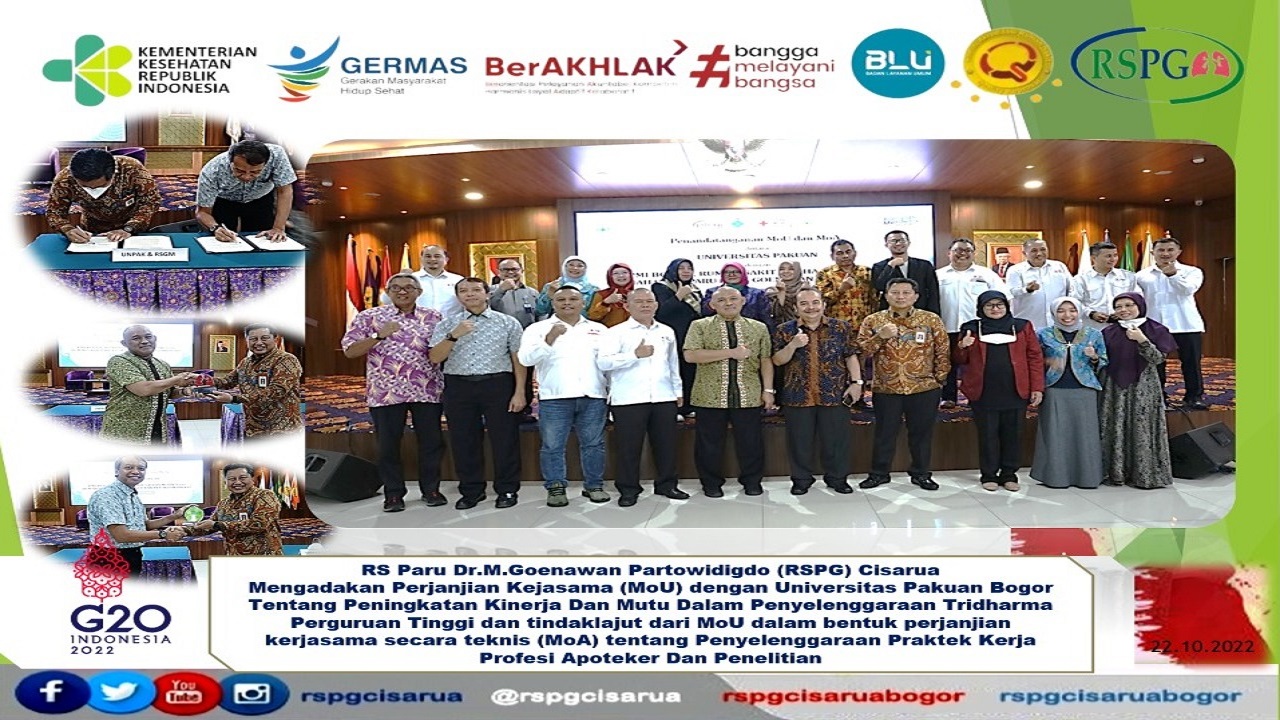 Kerja sama (MoU dan MoA) RSPG dengan UNP