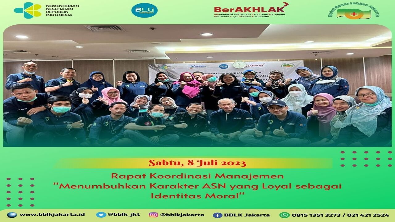 Rapat Koordinasi Managemen BBLK Jakarta,