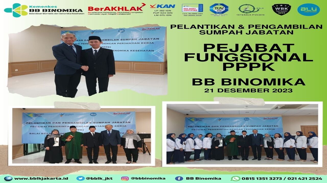 Pelantikan dan Pengambilan Sumpah Pegawa
