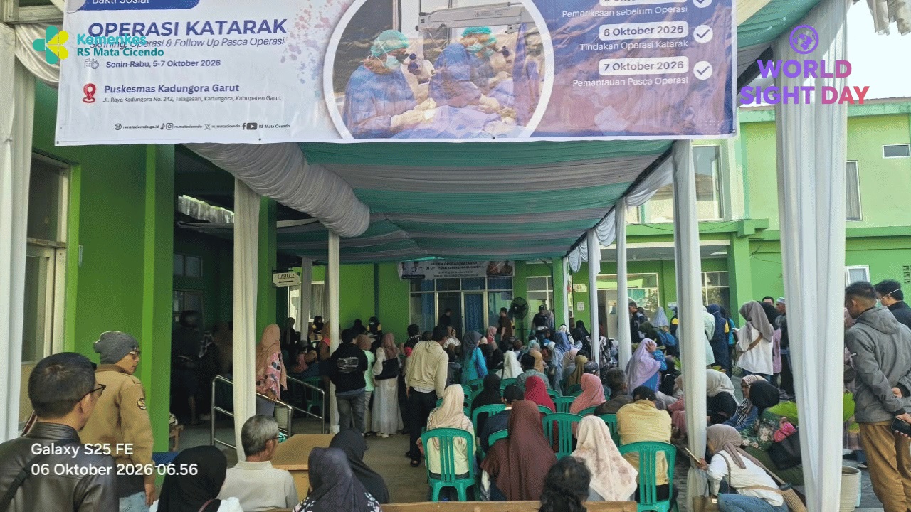 Bakti Sosial Operasi Katarak PMN RS Mata Cicendo di Puskesmas Kadungora