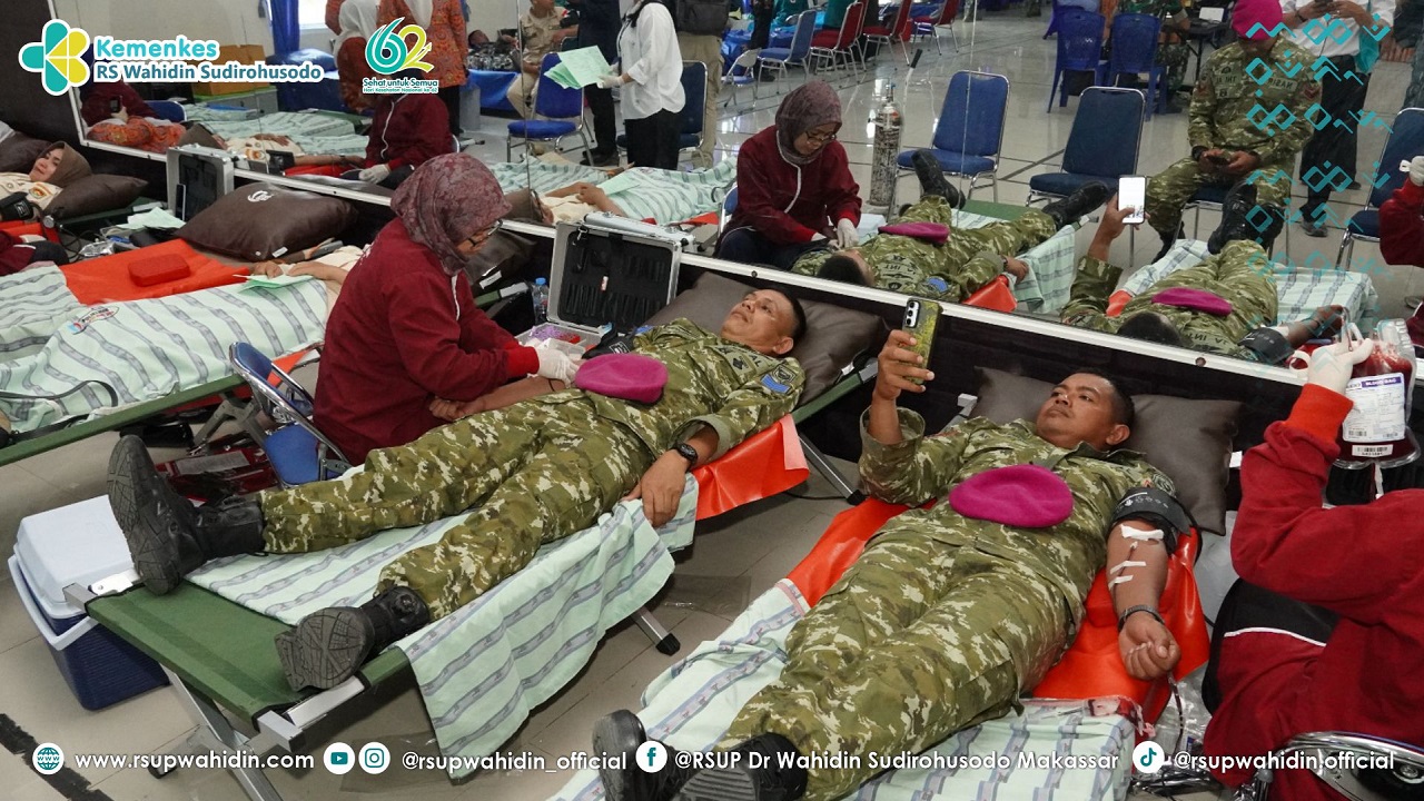 RSUP Dr Wahidin Sudirohusodo Dukung Aksi Donor Darah Serentak HUT ke 79 Korpasgat Kontribusi Nyata Kemanusiaan
