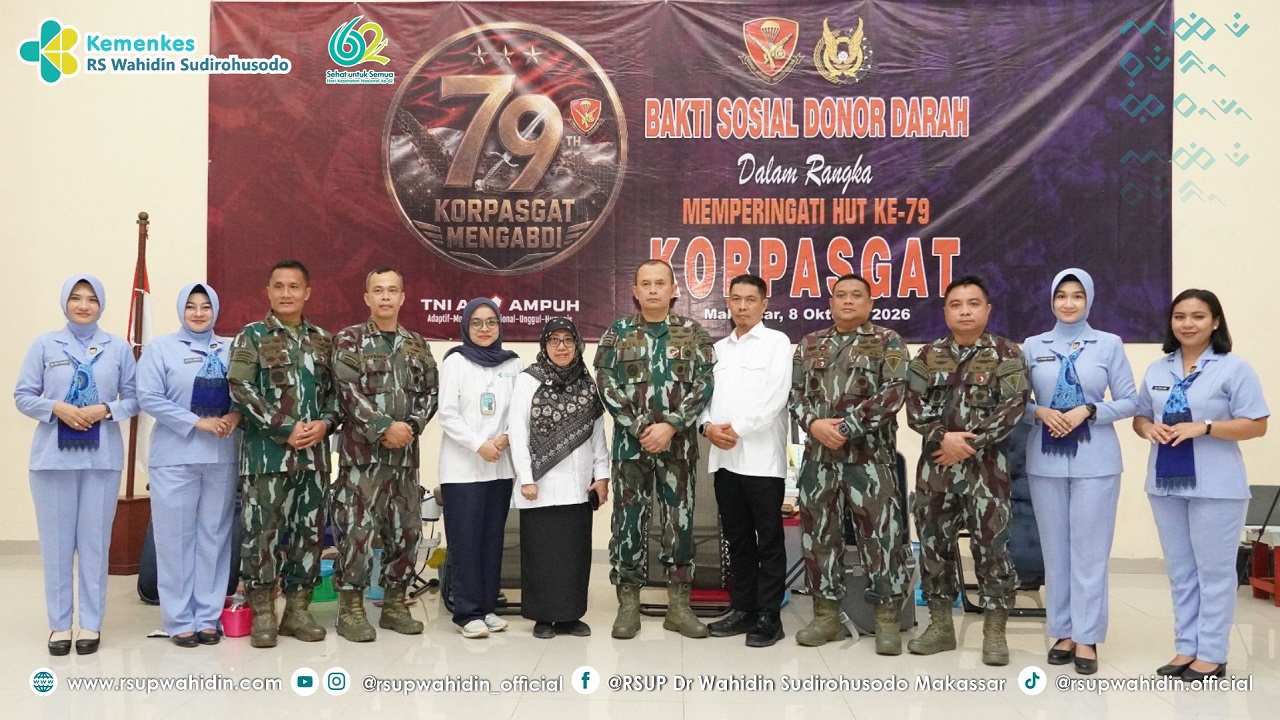 RSUP Dr Wahidin Sudirohusodo Dukung Aksi Donor Darah Serentak HUT ke 79 Korpasgat Kontribusi Nyata Kemanusiaan